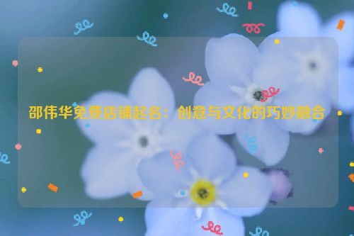 邵伟华免费店铺起名：创意与文化的巧妙融合