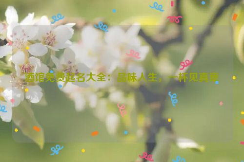 酒馆免费起名大全：品味人生，一杯见真章