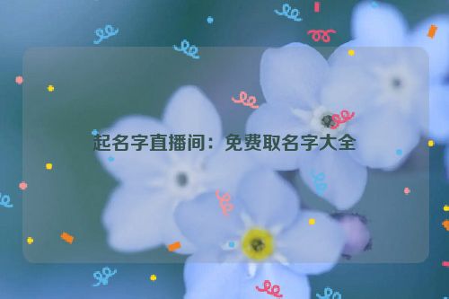 起名字直播间：免费取名字大全