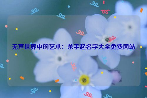 无声世界中的艺术：杀手起名字大全免费网站