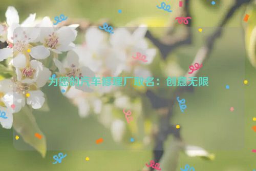 为您的汽车修理厂取名：创意无限