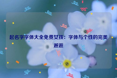 起名字字体大全免费女孩：字体与个性的完美邂逅