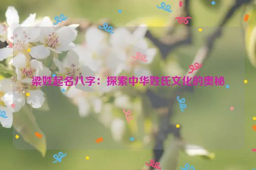 梁姓起名八字：探索中华姓氏文化的奥秘