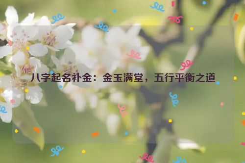 八字起名补金：金玉满堂，五行平衡之道