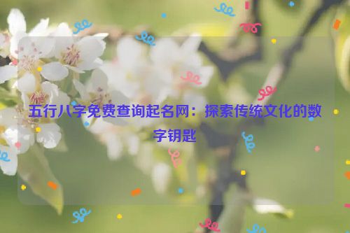 五行八字免费查询起名网：探索传统文化的数字钥匙