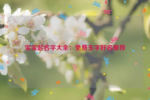 宝宝起名字大全：免费玉字好名推荐